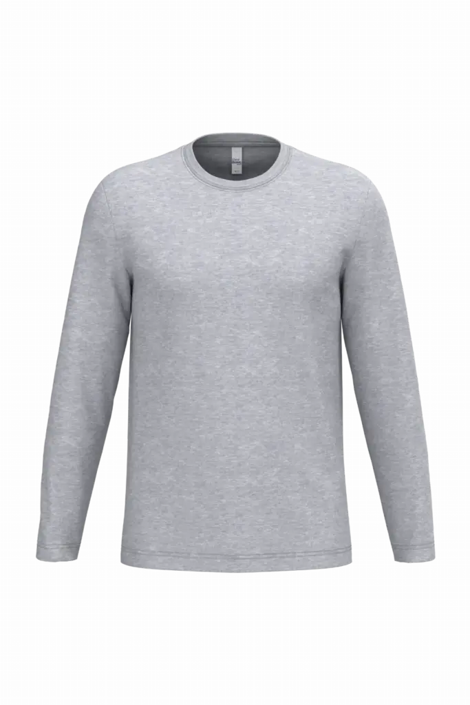 iDeal150 uniseks T-shirt LSL, ideal oxford grey — productfoto 39