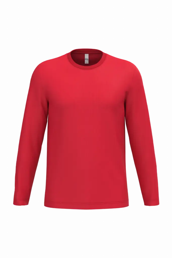 iDeal150 uniseks T-shirt LSL, ideal red — productfoto 40
