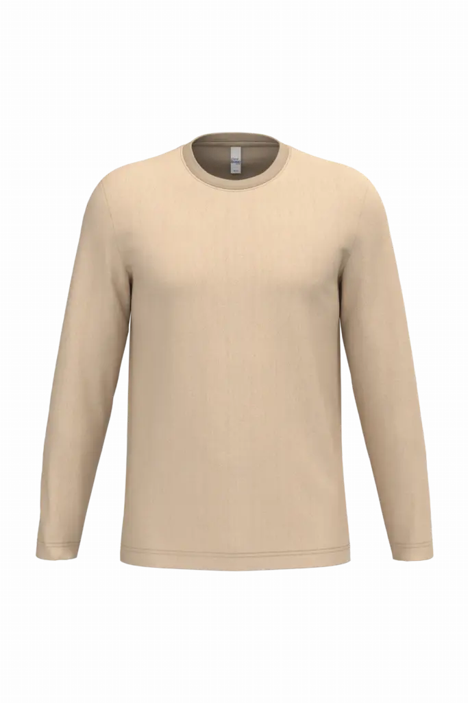 iDeal150 uniseks T-shirt LSL, ideal sand — productfoto 42
