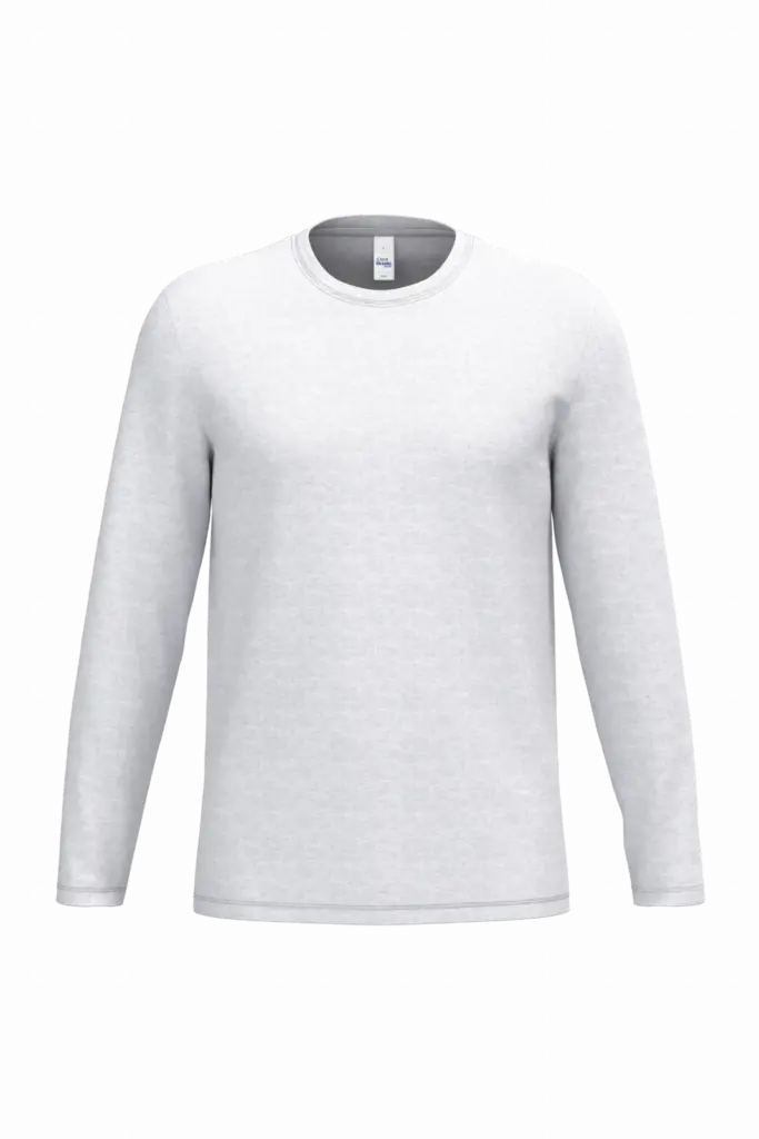 iDeal190 uniseks T-shirt LSL, ideal ash heather — productfoto 14