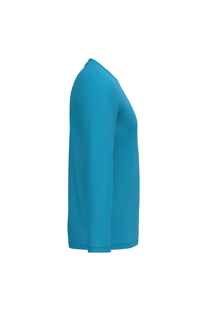 iDeal190 uniseks T-shirt LSL, ideal atoll blue — productfoto 16