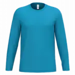 iDeal190 uniseks T-shirt LSL, ideal atoll blue — productfoto 17