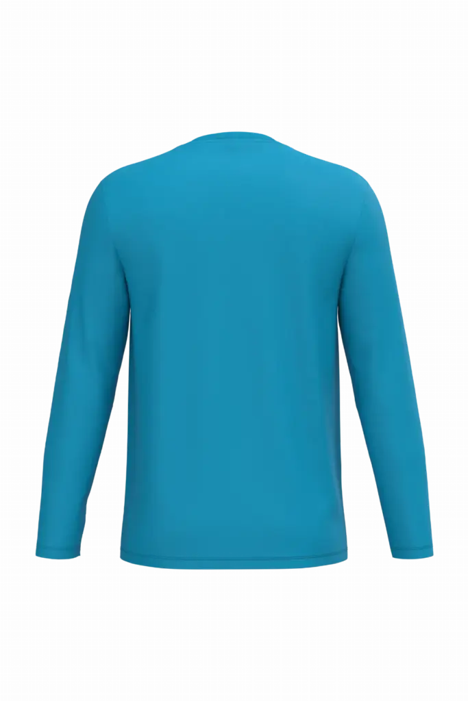 iDeal190 uniseks T-shirt LSL, ideal atoll blue — productfoto 18