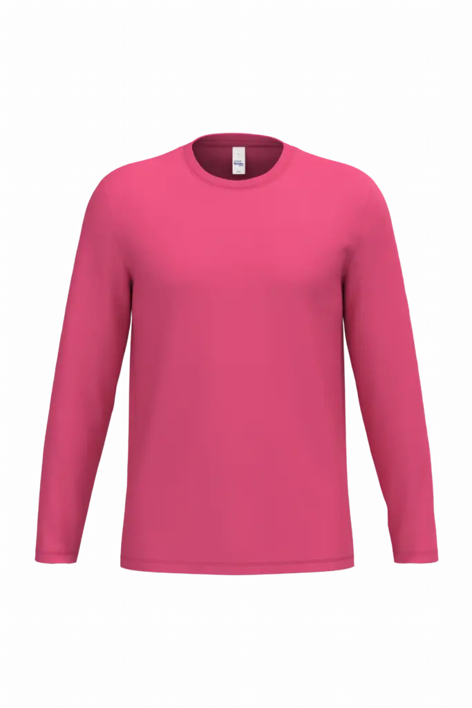 iDeal190 uniseks T-shirt LSL, ideal fuchsia — productfoto 29