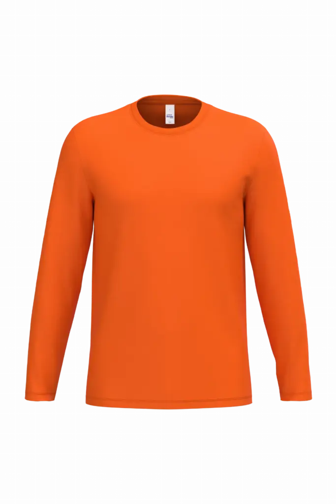 iDeal190 uniseks T-shirt LSL, ideal orange — productfoto 41