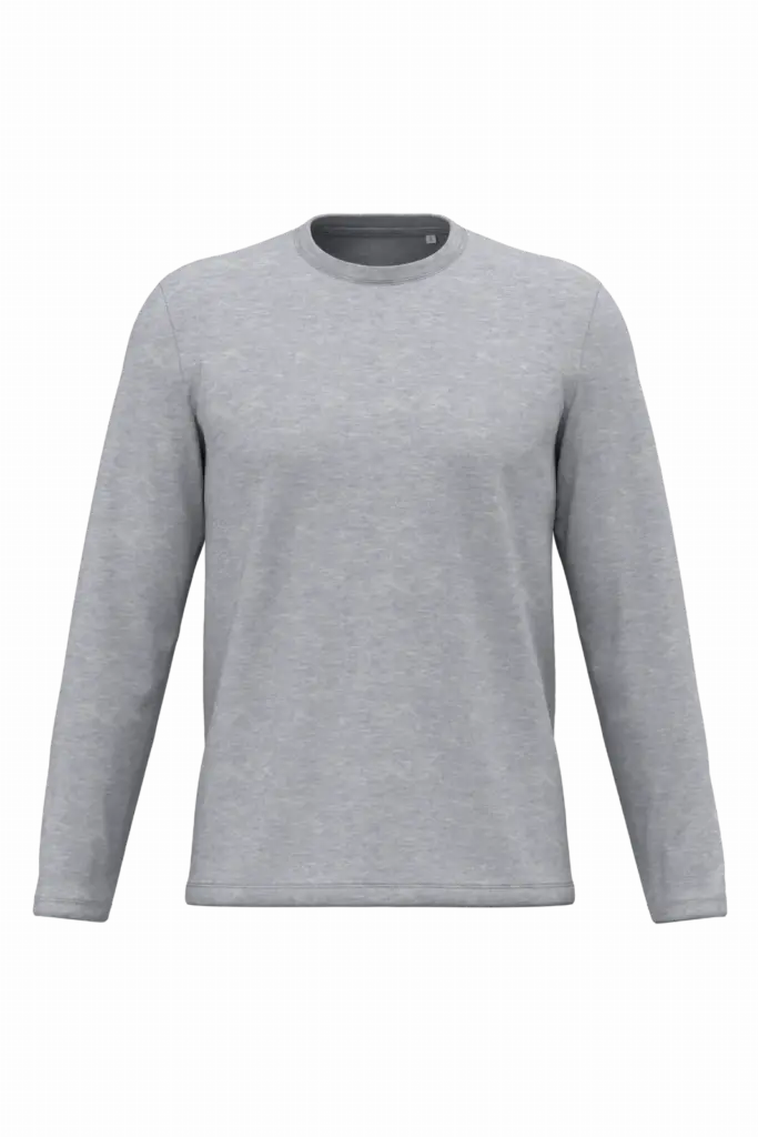 iDeal190 uniseks T-shirt LSL, ideal oxford grey — productfoto 44