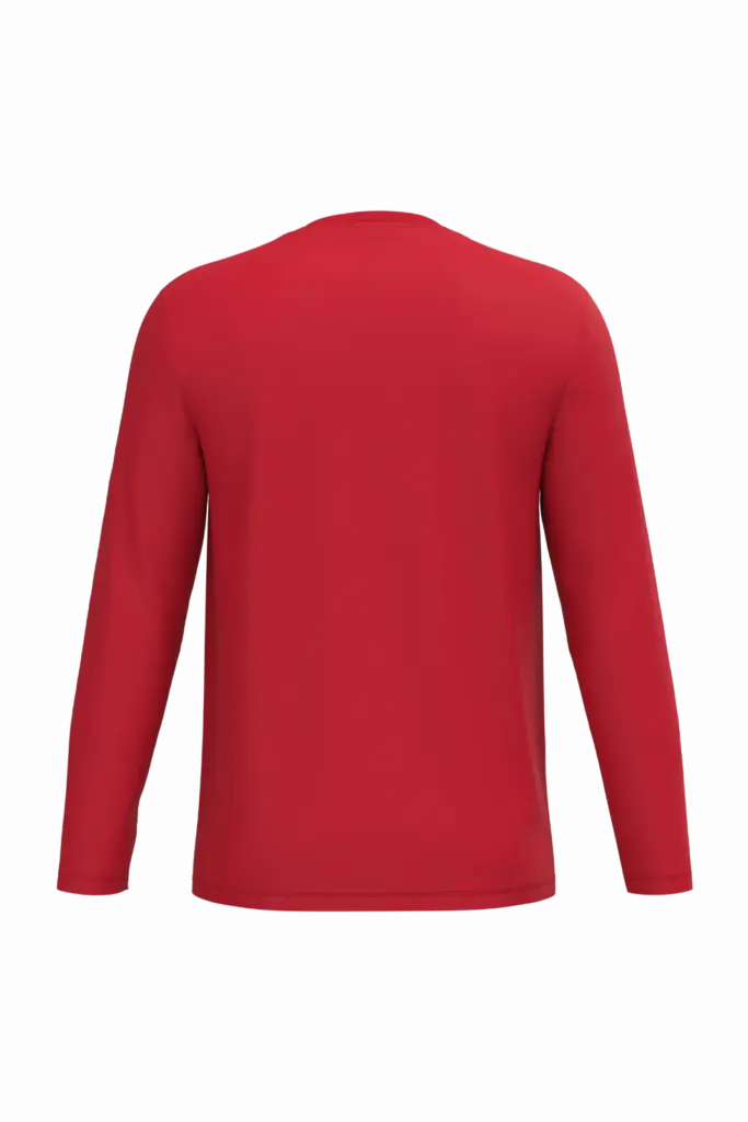 iDeal190 uniseks T-shirt LSL, ideal red — productfoto 48