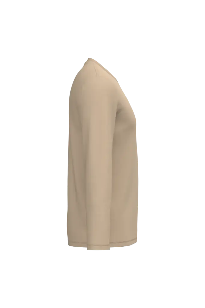iDeal190 uniseks T-shirt LSL, ideal sand — productfoto 52