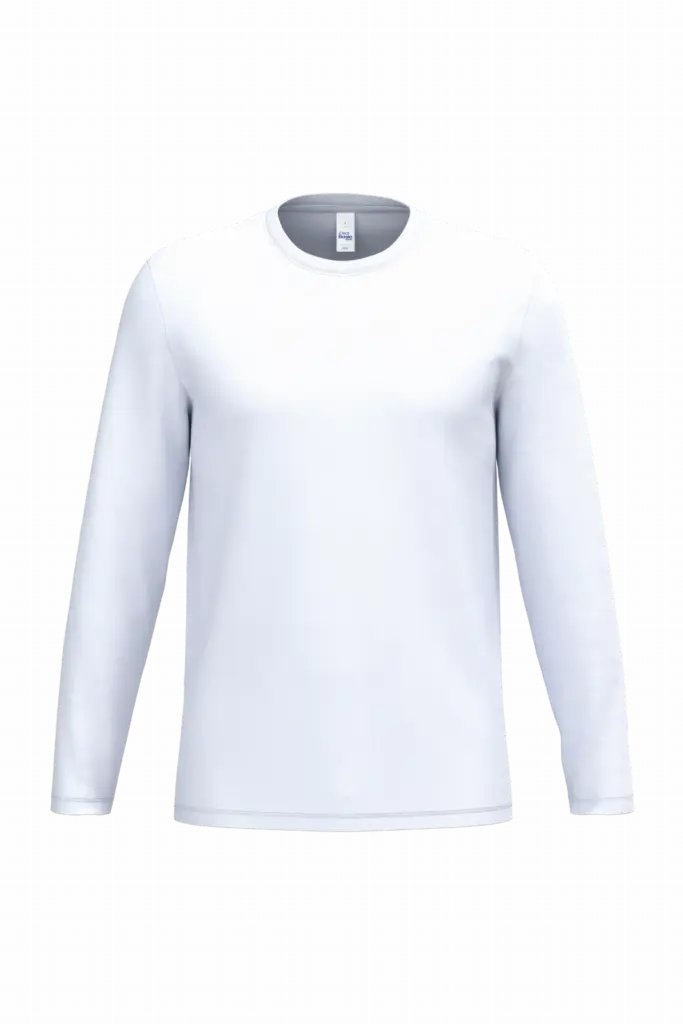 iDeal190 uniseks T-shirt LSL, ideal white — productfoto 56