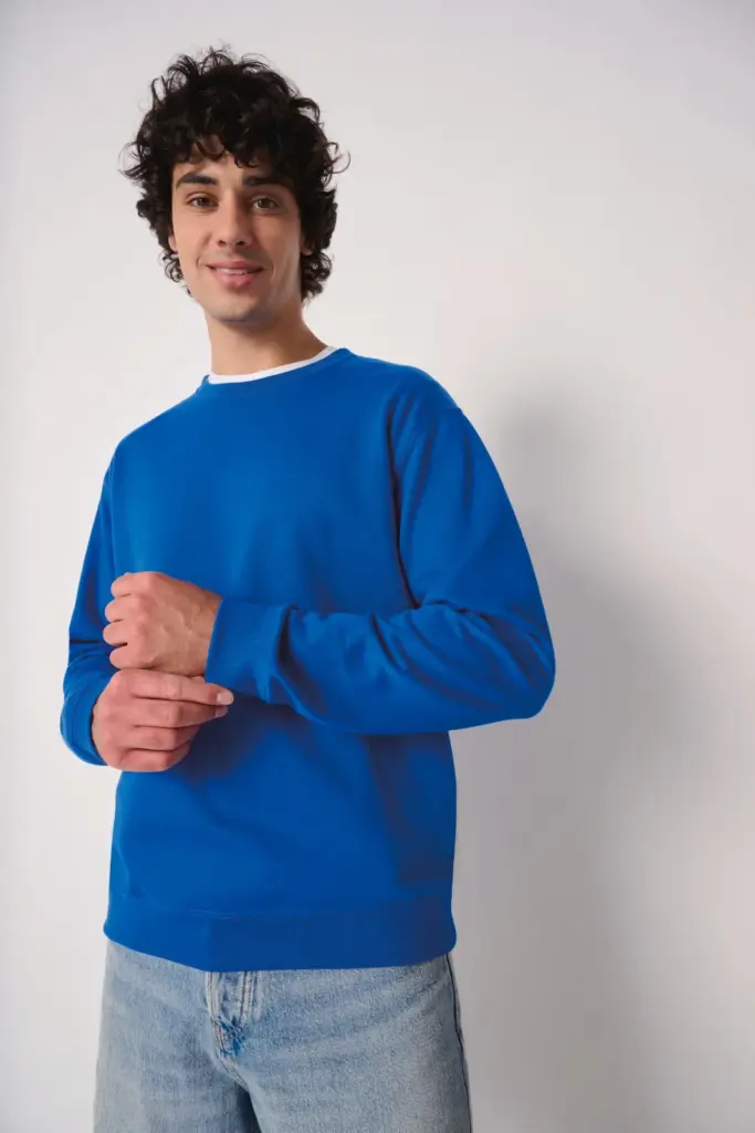 Uniseks sweater met ronde hals — productfoto 4
