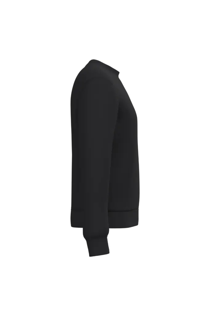 Uniseks sweater met ronde hals, ideal black — productfoto 19