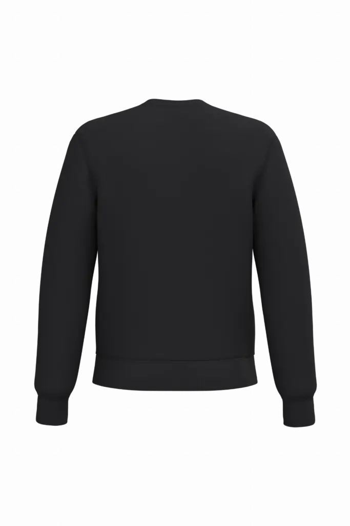 Uniseks sweater met ronde hals, ideal black — productfoto 21