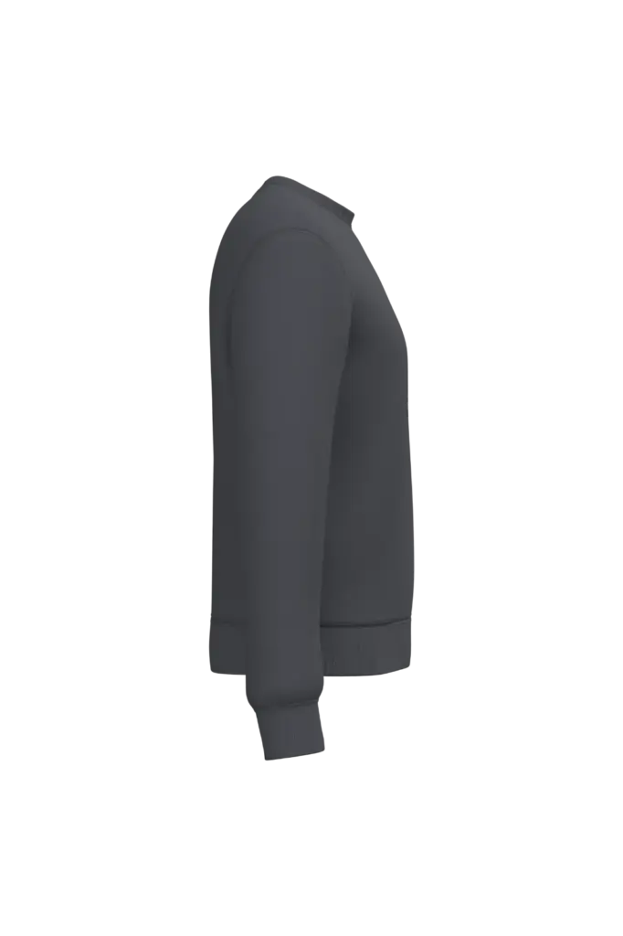 Uniseks sweater met ronde hals, ideal dark grey — productfoto 22