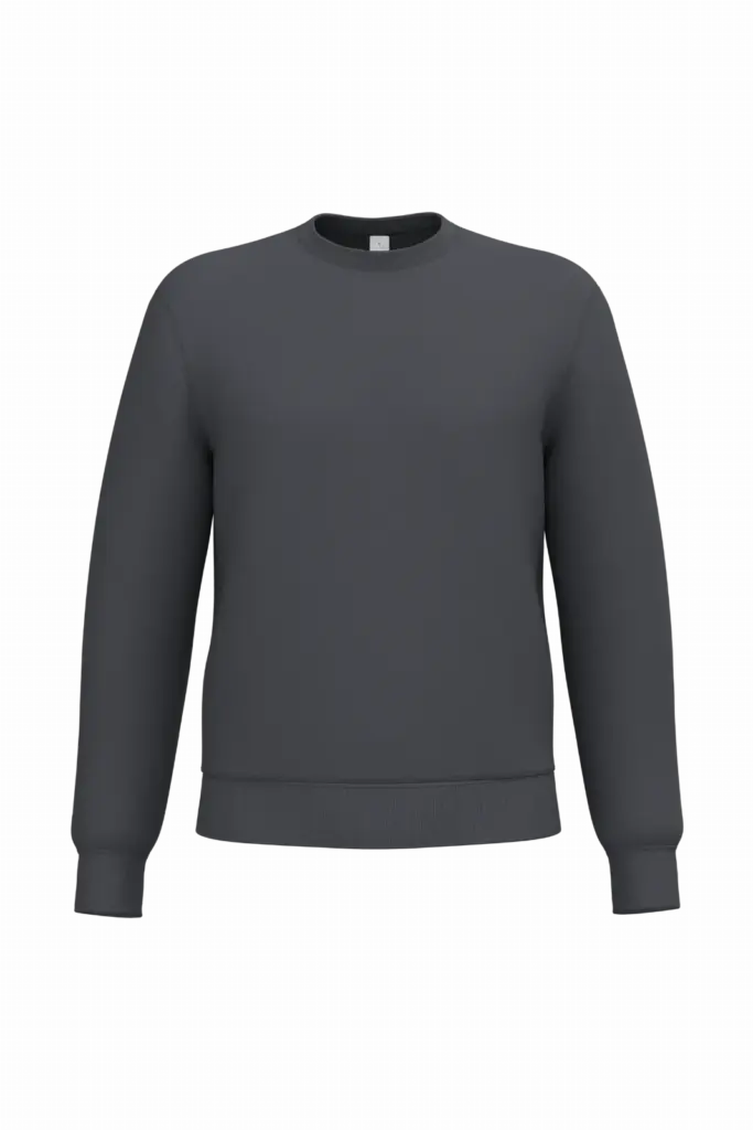 Uniseks sweater met ronde hals, ideal dark grey — productfoto 23
