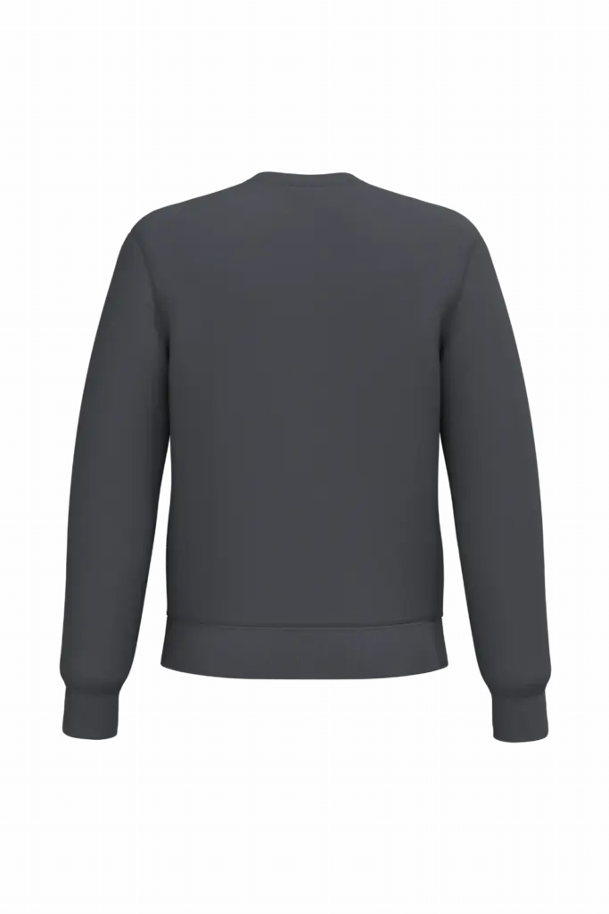Uniseks sweater met ronde hals, ideal dark grey — productfoto 24