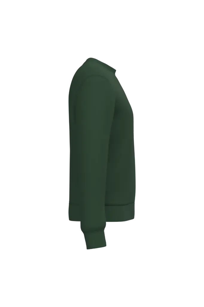 Uniseks sweater met ronde hals, ideal forest green — productfoto 25