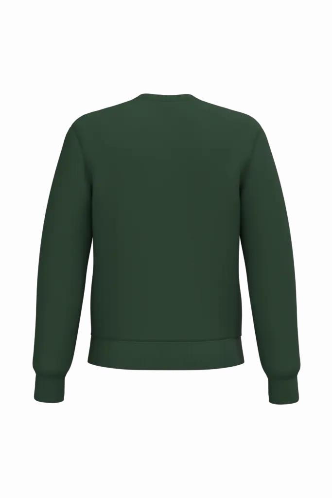 Uniseks sweater met ronde hals, ideal forest green — productfoto 27