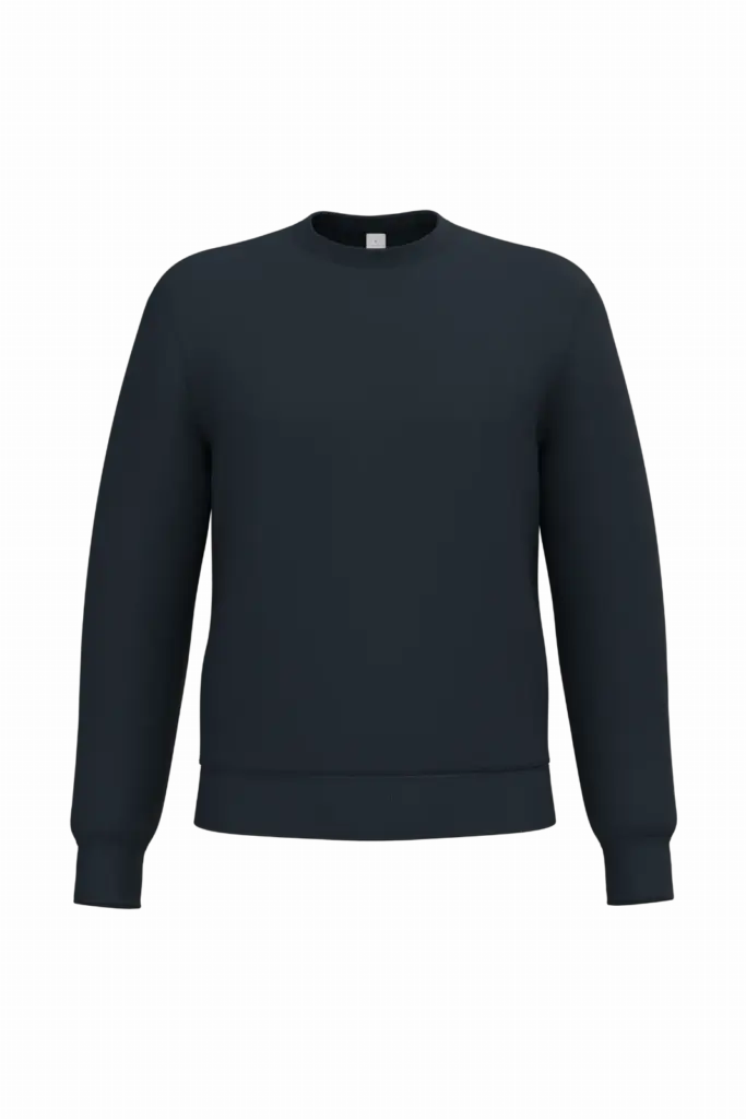 Uniseks sweater met ronde hals, ideal navy — productfoto 29