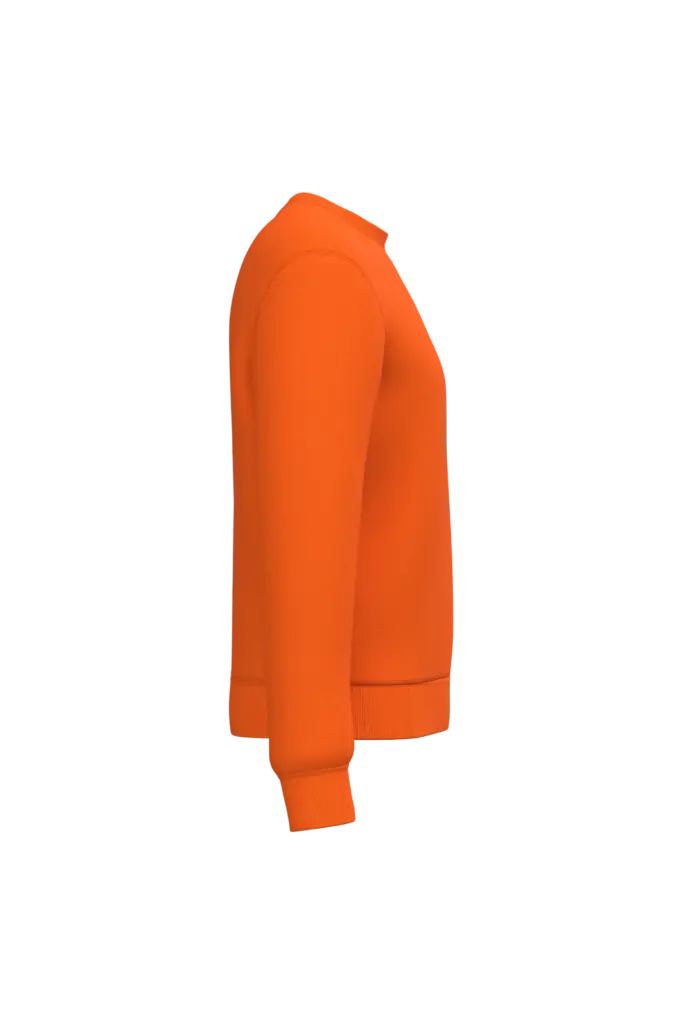 Uniseks sweater met ronde hals, ideal orange — productfoto 31