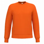 Uniseks sweater met ronde hals, ideal orange — productfoto 32