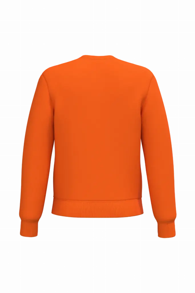 Uniseks sweater met ronde hals, ideal orange — productfoto 33