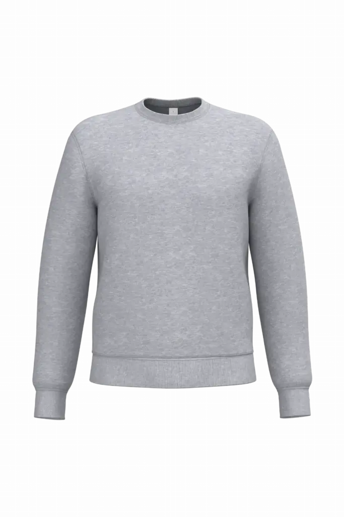 Uniseks sweater met ronde hals, ideal oxford grey — productfoto 35