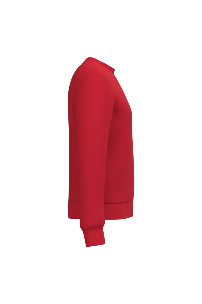 Uniseks sweater met ronde hals, ideal red — productfoto 37