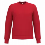Uniseks sweater met ronde hals, ideal red — productfoto 38