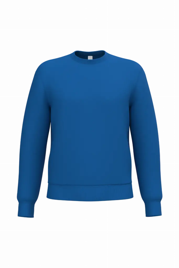 Uniseks sweater met ronde hals, ideal royal blue — productfoto 41