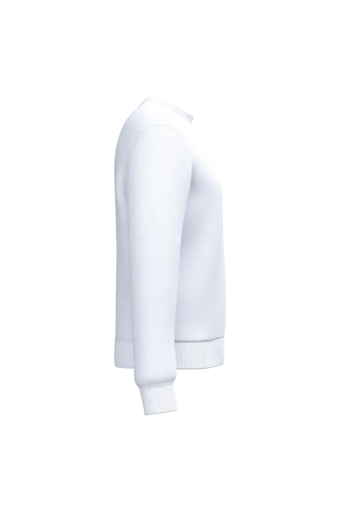 Uniseks sweater met ronde hals, ideal white — productfoto 43
