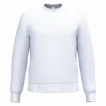 Uniseks sweater met ronde hals, ideal white — productfoto 44
