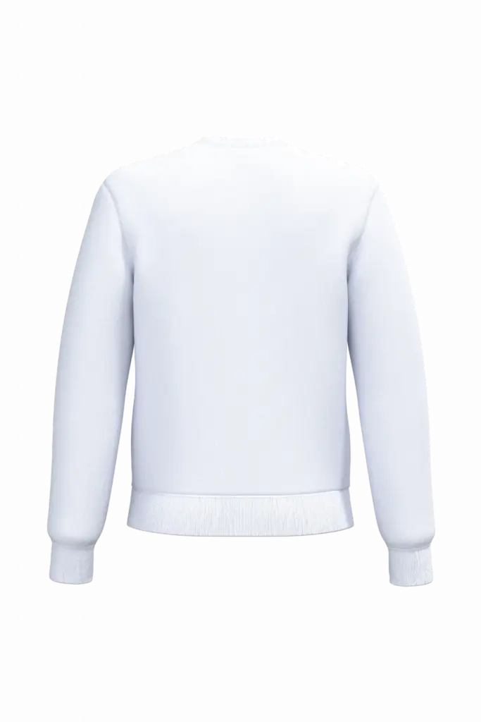 Uniseks sweater met ronde hals, ideal white — productfoto 45