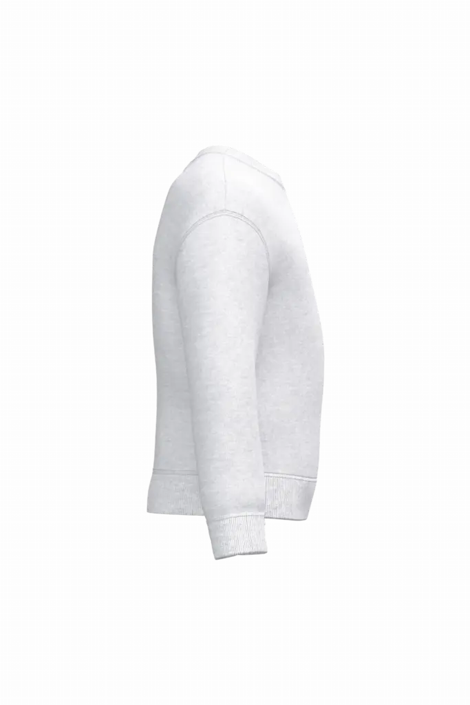 Kinder sweater met ronde hals, ideal ash heather — productfoto 8