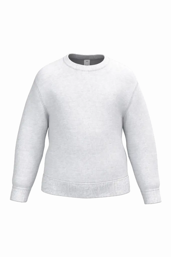 Kinder sweater met ronde hals, ideal ash heather — productfoto 9