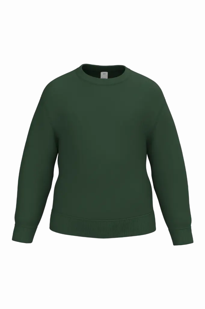 Kinder sweater met ronde hals, ideal forest green — productfoto 18