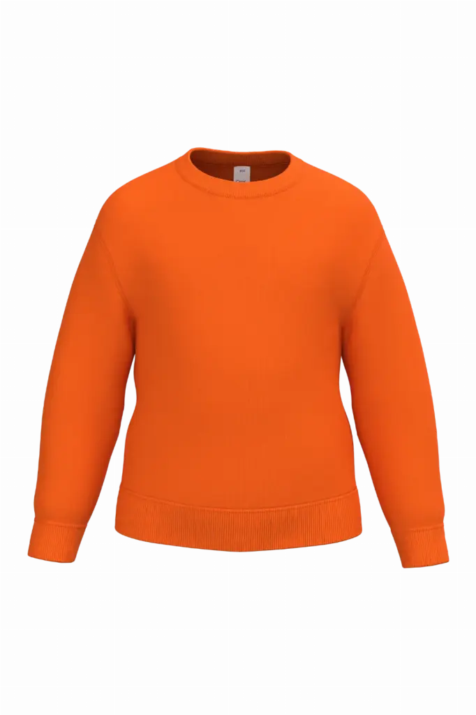 Kinder sweater met ronde hals, ideal orange — productfoto 24