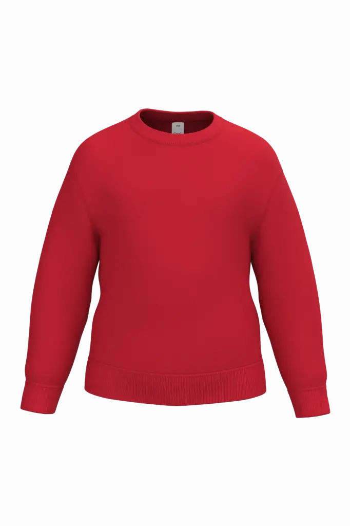 Kinder sweater met ronde hals, ideal red — productfoto 30