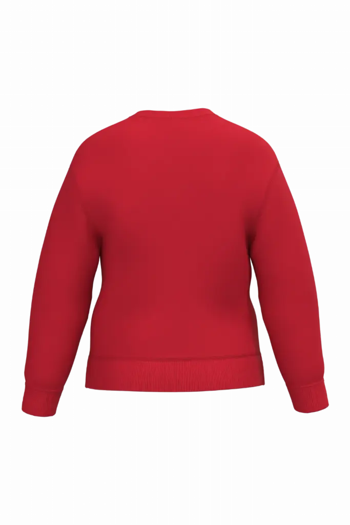 Kinder sweater met ronde hals, ideal red — productfoto 31