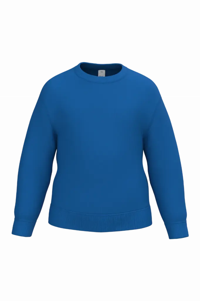 Kinder sweater met ronde hals, ideal royal blue — productfoto 33