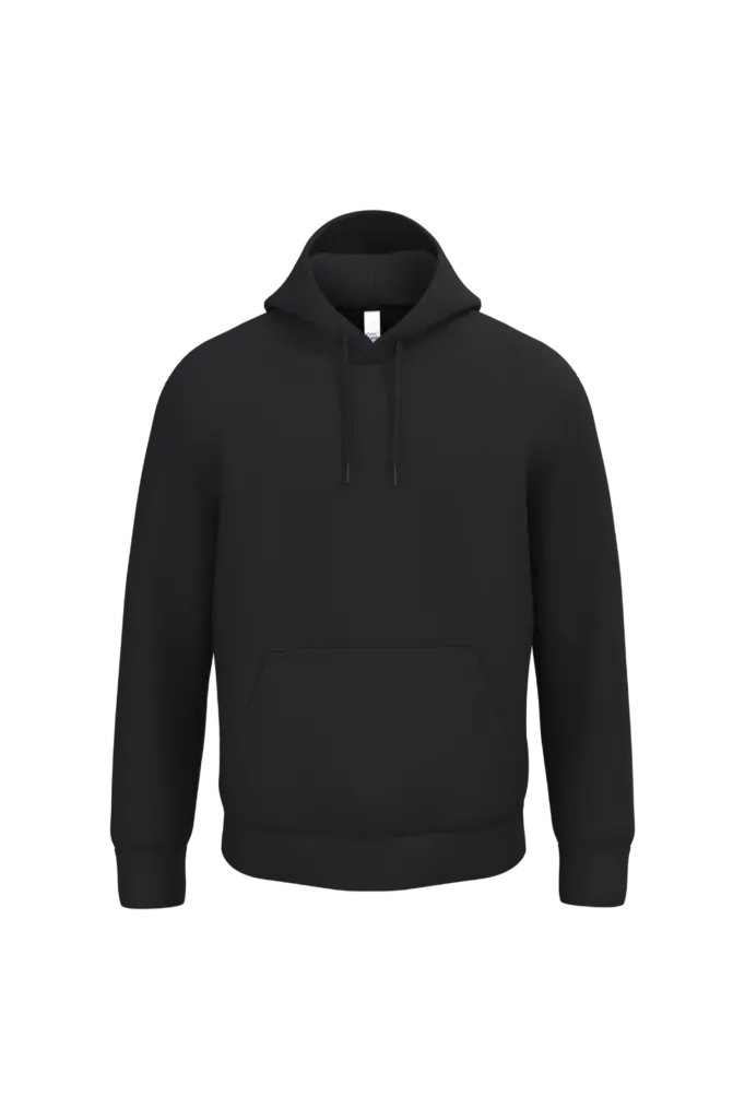 PS_IB402_IDEALBLACK - Hidalgo Uniseks sweater met capuchon, ideal black — productfoto 23