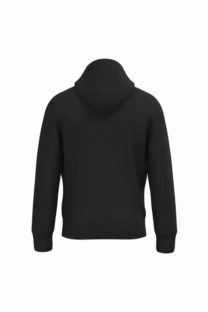 PS_IB402-B_IDEALBLACK - Hidalgo Uniseks sweater met capuchon, ideal black — productfoto 24