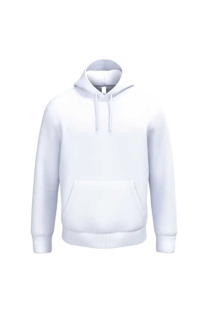 PS_IB402_IDEALWHITE - Hidalgo Uniseks sweater met capuchon, ideal white — productfoto 47