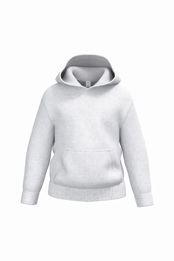 Kinder sweater met capuchon, ideal ash heather — productfoto 9