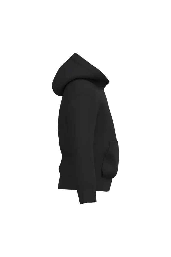 Kinder sweater met capuchon, ideal black — productfoto 11