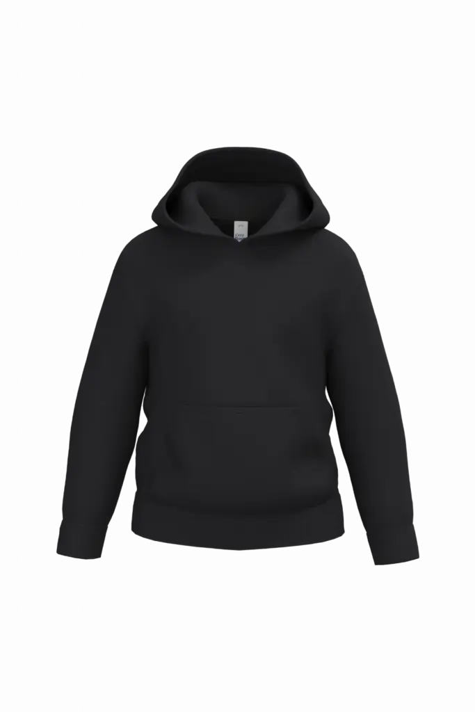 Kinder sweater met capuchon, ideal black — productfoto 12