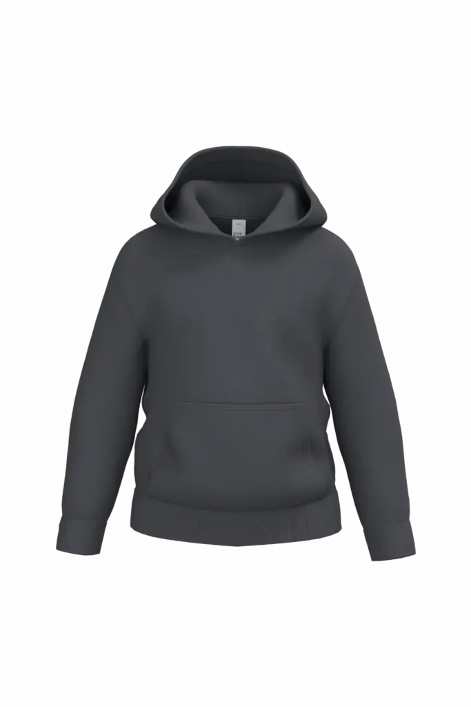 Kinder sweater met capuchon, ideal dark grey — productfoto 15