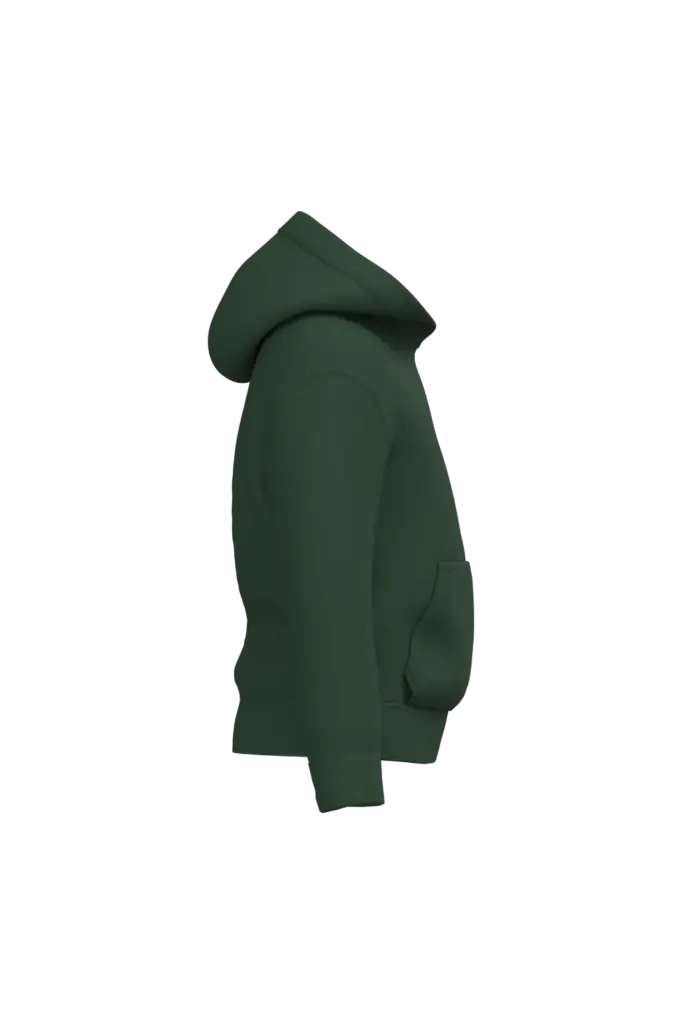 Kinder sweater met capuchon, ideal forest green — productfoto 17