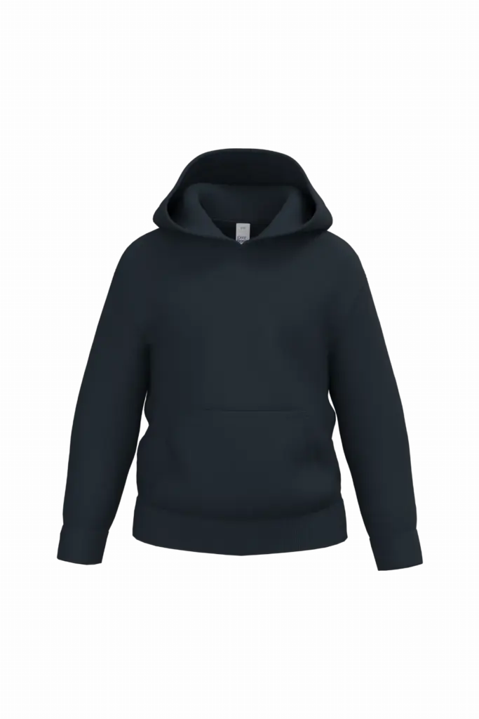 Kinder sweater met capuchon, ideal navy — productfoto 21