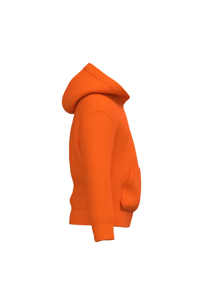 Kinder sweater met capuchon, ideal orange — productfoto 23