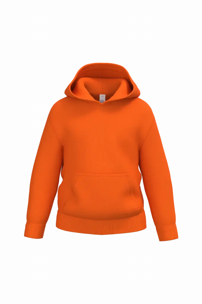 Kinder sweater met capuchon, ideal orange — productfoto 24